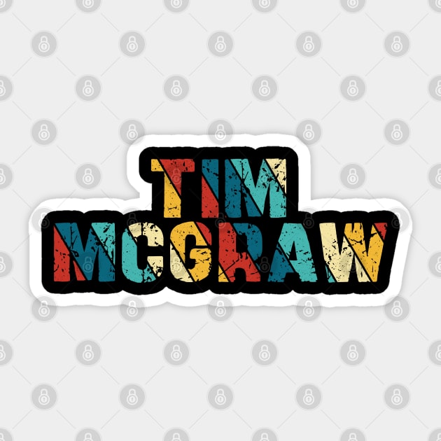 Retro Color - Tim McGraw Sticker by Arestration